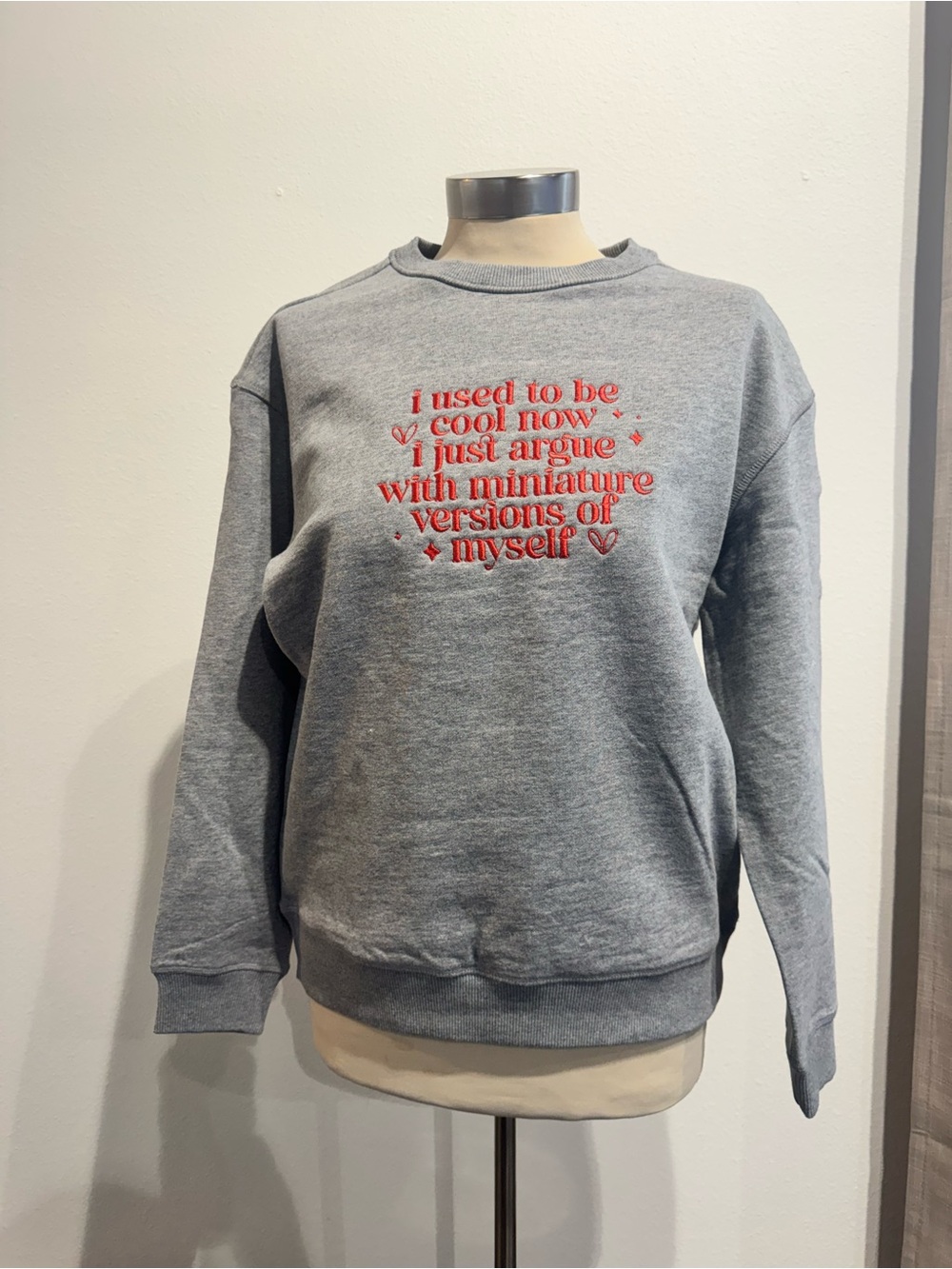 Gray Crewneck Mom Sweatshirt